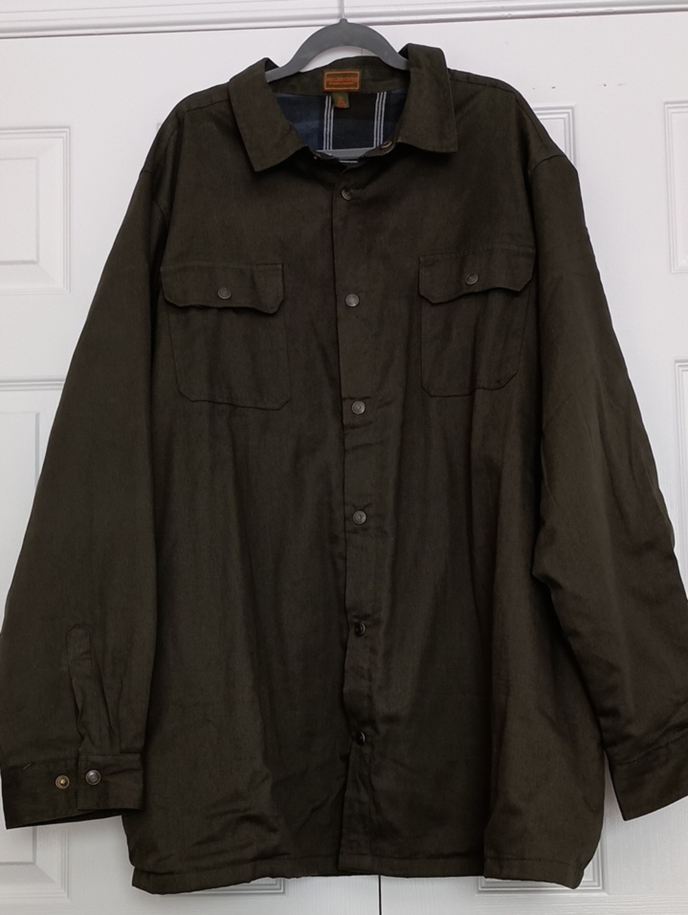 Men's Boulder Creek Dark Green Button-Up Light Jacket 3XL Tall